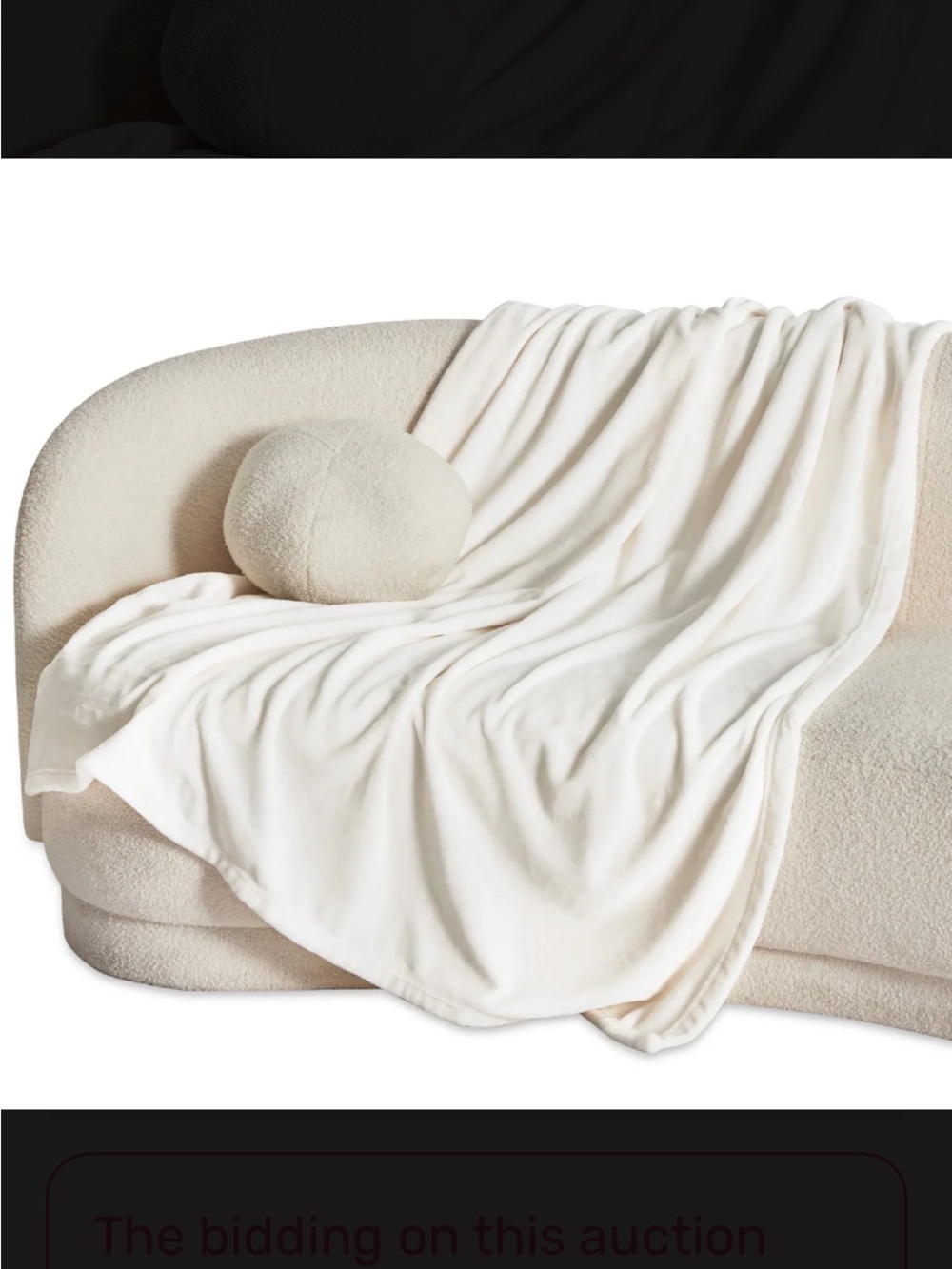 Cozy Cream Plush Throw Blanket - Soft Lounge Layer